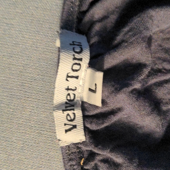 Velvet Torch Simple Gray Halter Top Dress Size L - Picture 5 of 6